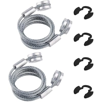 2pcs Hood Control Cable with 4pcs Circlips, Hood Release Latch Cable Replacement Suitable for Peterbilt 1987-2010 357375  377378  379 Replaces Parts Accessories L92-6000-0718924-5402