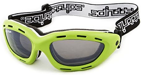 Jettribe Classic Jet Ski Goggles - PWC Watercraft Water Sports Sunglasses - Easy Fit Glasses for Ultimate Adventure Like Kite Boarding, etc - Classic Lime Green Floating Frame/Amber Lens Goggles