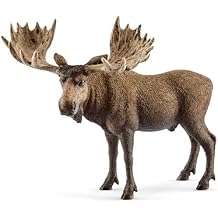 Schleich Wild Life, Animal Figurine, Animal Toys for Boys and Girls 3-8 Years Old, Moose Bull, Ages 3+