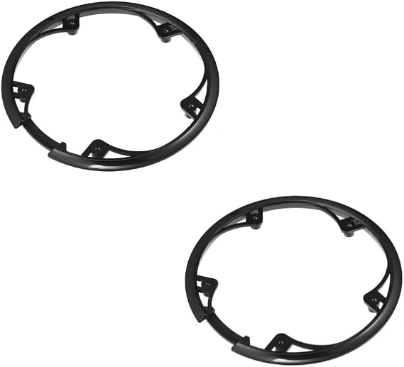 Posheliox 48T Chainring Guard 2PCS Crankset Dust Cover 5 Hole Shield for MTB Folding Bike Black ABS Sprocket Protector Gear