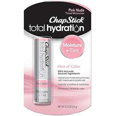 ChapStick Total Hydration Moisture  Tint Pink Nude Tinted Lip Balm Tube, Tinted Moisturizer - 0.12 Oz