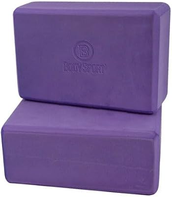 Body Sport High Density Foam Yoga Block 2-Pack for Home & Gym - Exercise Equipment for Stability & Core Training