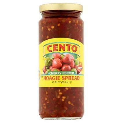 Cento Diced Hot Cherry Pepper (Hot) Hoagie Spread - Pack of 4