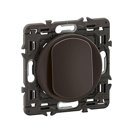 LEGRAND - Celiane Single or Two-Way Switch Large Button - 10A - Lighting Control - Ready to Install - Black