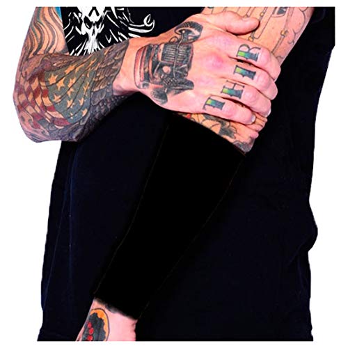Tat2X Ink Armor Premium Forearm 9 Tattoo Cover Up Sleeve, Arm Sleeve - No Slip Grip - U.S. Made - Black - XSS one sleeve
