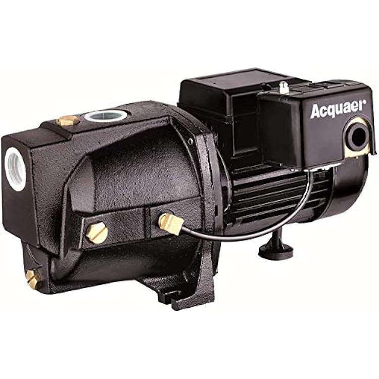 Acquaer SJC100-1 1 HP Cast Iron Shallow Well Jet Pump for Wells up to 25 ft.