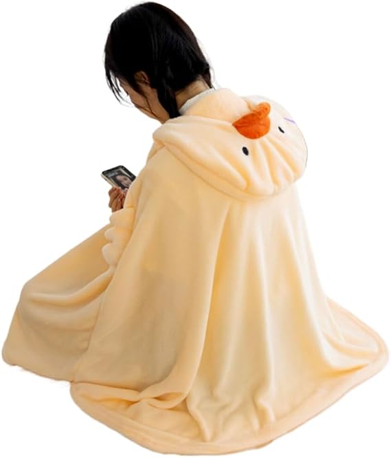 Wearable Blanket Hoodie for Women Men Adult,Cute Duck Blanket Carpet,Warm Cozy Hoodie Blanket