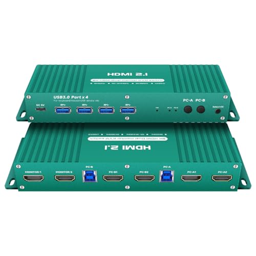 HDMI kvm Switch 2 Monitors 2 Computers 4k 240hz 2 pc 2 Monitor 5k 240hz hdmi2.1 kvm Switches 2 in 2 Out 4k 144hz Hdmi kvm 1440p 120hz 144hz 165hz FreeSync G-SYNC
