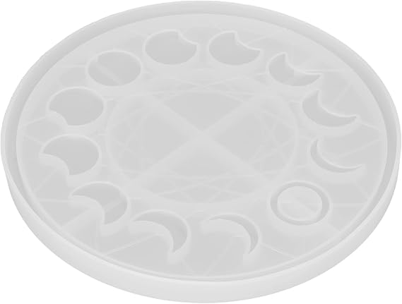 Moon Phase Tray Mold, Silicone Large Resin Goddess Mold Moon Phase Tray Candle Holder Mold for Home Decor, Wedding Centerpiece DIY Crafts Jewelry Making