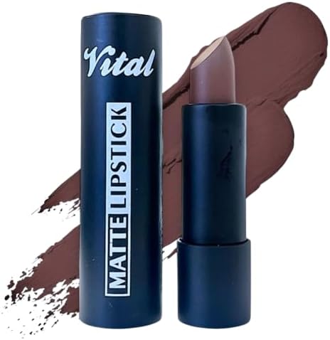 Matte Lipstick – 27 Rich Shades – Long-Lasting, Waterproof, Non-Drying Formula (Raw Coffee)