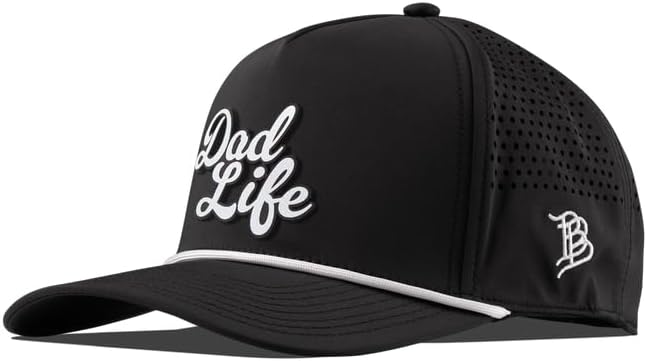 Branded Bills Dad Life Script Curved 5 Panel Rope, Lightweight, Comfortable Snapback Rope Hat