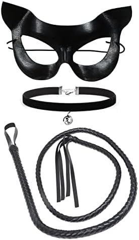 DDazzling Cat Woman Halloween Costume Accessories Set, 3 Piece Cos Play Costume Accessories