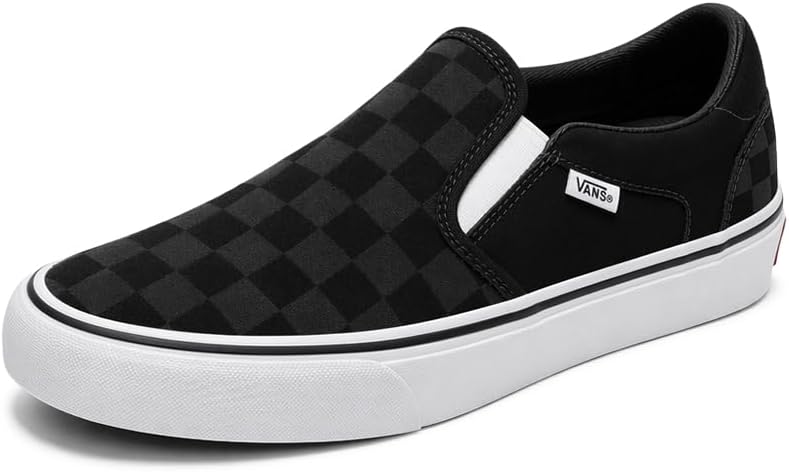 Vans Mens Asher Deluxe Slip-on Shoe | Comfortable Sneakers for Fashion, Walking & Everyday Wear
