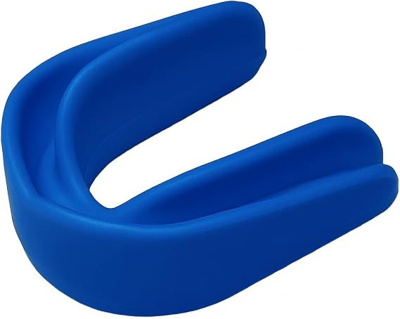Amber Fight Gear Professional Boil & Bite Mouth Guard Custom Fit Mouthpiece for Boxing, MMA, BJJ & Football BPA-Free Breathable Sports Protection for Youth & Adults Blue - Pack of 1