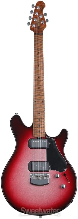 Ernie Ball Music Man Valentine Electric Guitar - Maroon Sparkle Burst