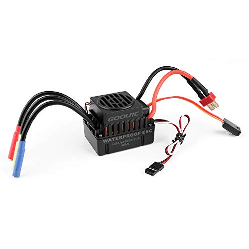 GoolRC Brushless Motor ESC Waterproof 45A Brushless ESC Electric Speed Controller with 5.5V3A BEC for 110 RC Car