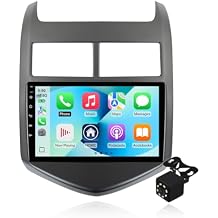 2+64G Android 14 Double Din Car Stereo for Chevrolet Sonic Aveo 2011-2015 with 9 Inch Touchscreen Radio Built-in Wireless Carplay/Android Auto/GPS/Bluetooth/FM/AUX-in/SWC/Backup Camera