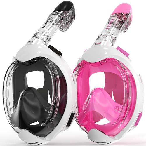 G2RISE Kids Snorkel Mask Full Face Snorkel Set, Snorkeling Gear for Kids with 180 Degree Panoramic View, Anti-Leak & Anti-Fog