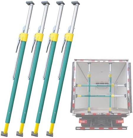 Adjustable Ratcheting Cargo Bar - Telescopic Aluminum Alloy Truck Bed Bar - Prevents Cargo Sliding, Ideal for Pickup Trucks, Trailers, Containers & Moving Supplies