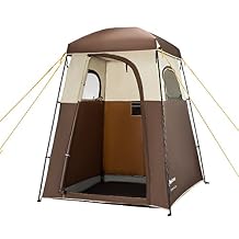 KingCamp Shower Tent, Portable Privacy Tent Outdoor Camping 12 Room Toilet Tents with Shower Bag & Dressing Room for Beach, Camping & Hiking