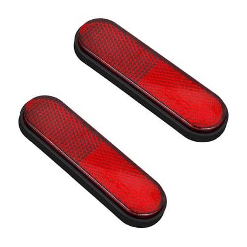 NTHREEAUTO Red Reflectors Motorcycle Safety Reflector Reflective Sticker Universal Compatible with Bicycle, Bike, Trailer, Cars, Trucks, Boat, ATV, Dirt Bike, Driveway