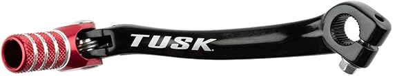 TUSK Folding Shift Lever Black/Red Tip Compatible with Honda CRF250R 2004-2009/CRF250X 2004-2017