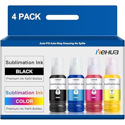 Sublimation Ink 502 522 Refilled Bottles Compatible for ET-15000 ET-2800 ET-2803 ET-2850 ET-2720 ET-2760 ET-2400 ET-4800 Inkjet-Printers Heat Press Transfer on Mugs T-Shirts Pillows Phone Case 400mL