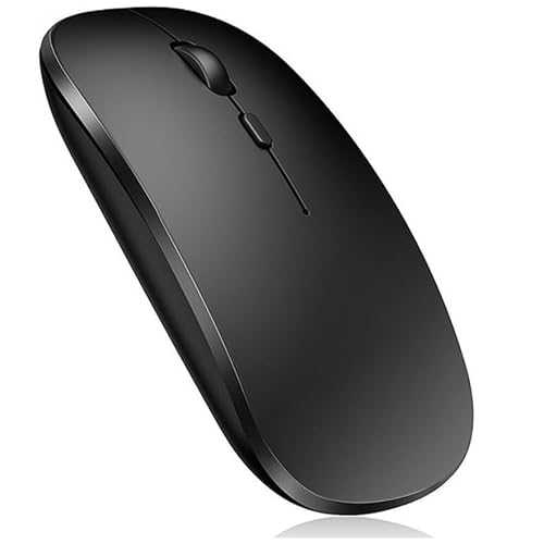 Bluetooth & Wireless Şarjlı Sessiz Tuşlu Kablosuz Mouse Ergonomik Siyah Şarj Edilebilir Mouse