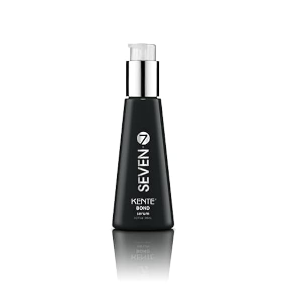 SEVEN Kente Bond Repair Treatment Serum, Heat Activated Leave In Hair Serum for Damaged Hair Split Ends, Strengthening Shine Formula with Sunflower Vitamin E Blueberry, 3.2oz