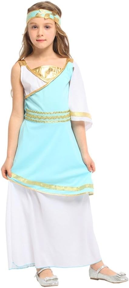 Dressy Daisy Girls Roman Greek Goddess Toga Costume Set with Accessories | Toga Dress, Ancient Myths Outfit, Laurel Headband, Halloween Dress Up, Goddess Look