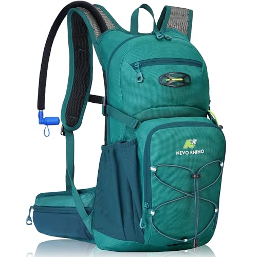 N NEVO RHINO Hydration Backpack, 18L Multipurpose Hiking Backpack with 3L Water Bladder, Water Backpack Insulated Hydration Pack Ideal for Hiking and Cycling