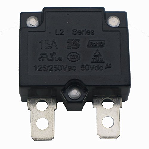 WELLYE 2Pcs 15A 125250Vac 50Vdc Automatic Reset Relay Fuse Therma Switch Circuit Breaker Current Overload Protector Children Ride On Toy Car Accessories