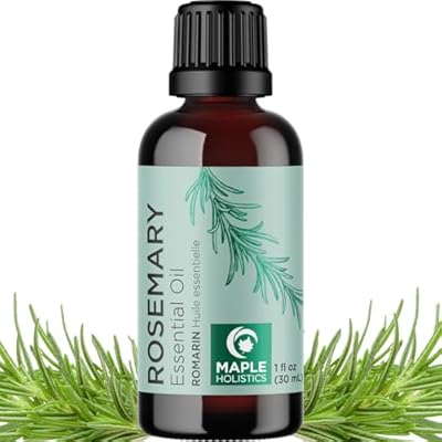 Pure Rosemary Oil for Hair Skin and Nails - 100% Pure Undiluted Rosemary Essential Oil with Dropper for Topical Uses Aromatherapy Diffusing and Home and Beauty DIYs - Vegan and Cruelty Free 1 Fl Oz