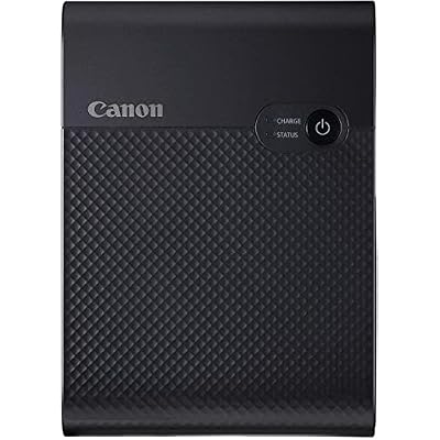 Canon SELPHY Square QX10 Portable Photo Printer, Wi-Fi Connectivity, USB Charging, Dye Sublimation Printing, 100 Year Print Life, Square Photo Paper, SELPHY Photo Layout App INTL Model Black