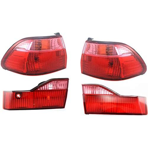 Garage-Pro Tail Light Compatible with 1998-2000 Honda Accord Driver and Passenger Side, Inner and Outer SET