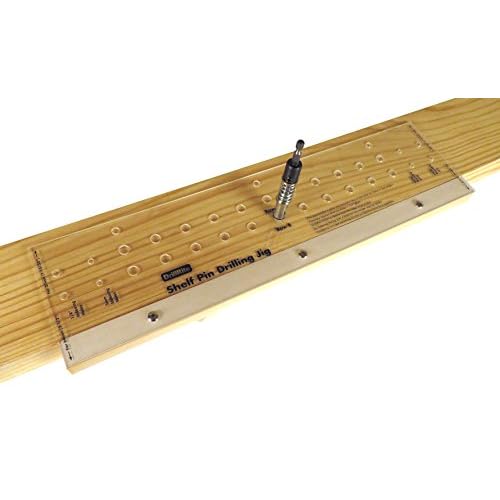 Shelf Pin Drilling Jig for Adjustable Shelves with 14 Self Centering Bit 11 Holes 19 Long SPG