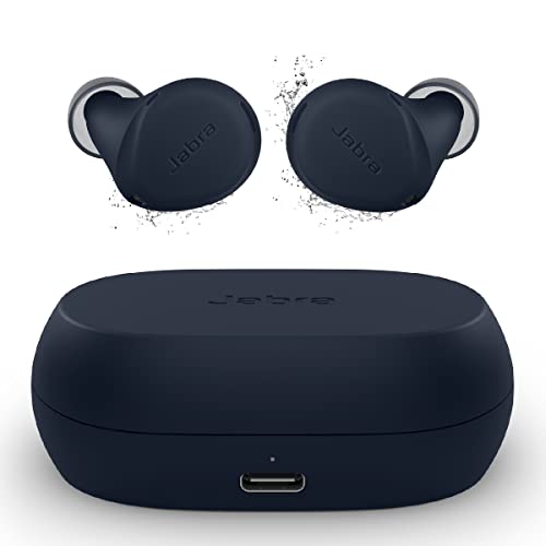 Jabra Elite 7 Active True Wireless Bluetooth Sports Earbuds Shake Grip for Secure in-Ear Fit Ultimate Workout Earbuds, Adjustable Active Noise Cancellation, Fast Charging Navy