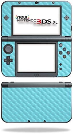 MIGHTY SKINS MightySkins Carbon Fiber Skin for Nintendo New 3DS XL (2015) - Baby Blue | Protective, Durable Textured Carbon Fiber Finish | Easy to Apply, Remove, and Change Styles | Made in The USA