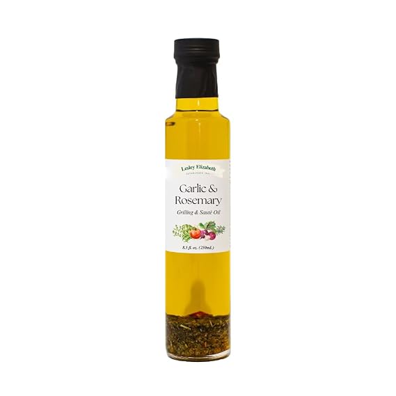 Lesley Elizabeth Garlic Rosemary Grilling & Saute Cooking Oil, 8.5 fl oz