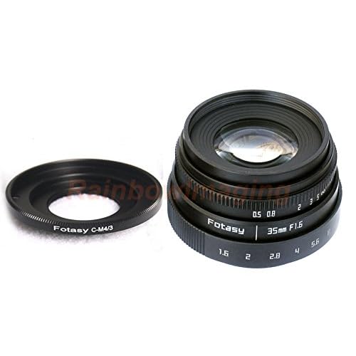 Fotasy 35mm f1.6 APSC Lens, C to m43 Adapter, MFT Micro 43 35 mm Prime Lense, Compatible with Panasonic GH5 GX7 GX8 GX9 GX850 G90 G91 G95 G100 Olympus E-M1 E-M5 E-M10 I II III E-PM2 E-PM1 Pen-F E-M1X