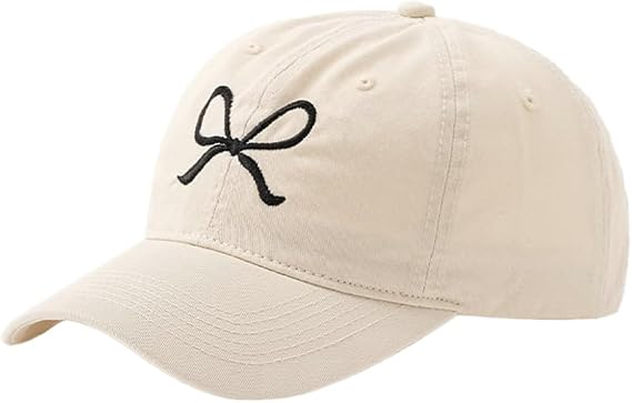 Cute Bow-Tie Baseball Cap Women Y2k Baseball Hat Trucker Hats Summer Trendy