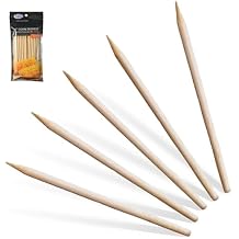 Alpine Cuisine Bamboo BBQ Skewers - 6" Kebab Sticks (50 Count) for Appetizers & Smores