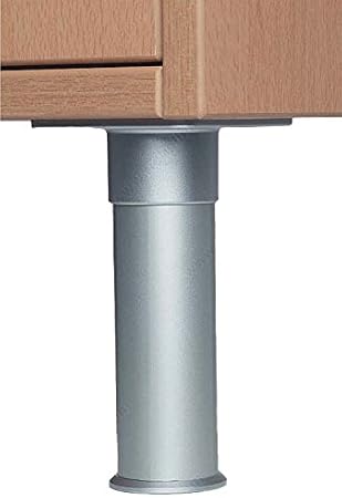TableLegsOnline 1-5/8" Round Furniture Leg - 8" - Square Plate