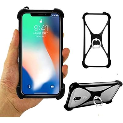 Black Phone Silicone Cover Case for ZTE N818S QLink Wireless/ZTE Quest Plus z3001s Sapphire 4g / Zte Blade T2 Z559dl T2 Lite/Zte Blade Visible R2 Z5151v / ZTE Quartz 4G LTE Prepaid