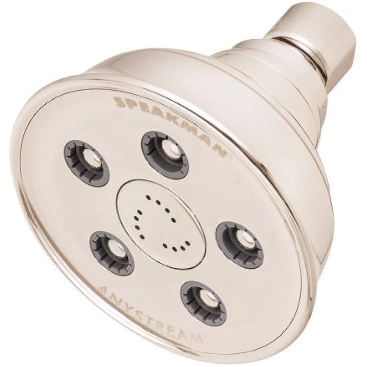 Speakman S-3014-PN Caspian Anystream High Pressure Adjustable Shower Head, Polished Nickel