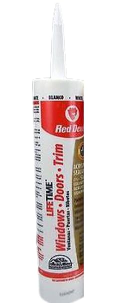 Red Devil 0866PR Lifetime Window, Door & Trim Advanced Sealant Plus Silicone, 10.1 oz., Clear, 1 Pack