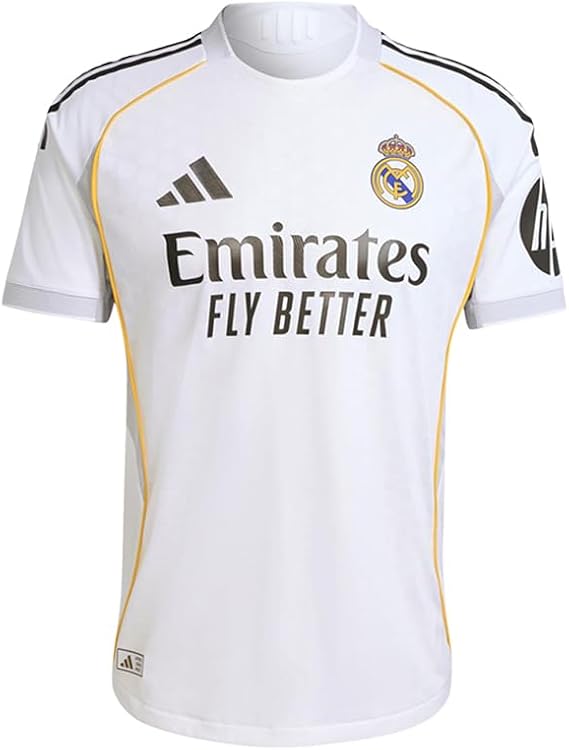 adidas Mens Real Madrid 2526 Home Authentic Jersey Soccer Cleats - White - Size 2XL