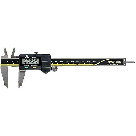 Mittuttoyo 500-196-30 Digimatic Caliper 6" (150mm) AOS Encoder Stainless Steel Electronic Vernier Caliper with .0005"/0.01mm Resolution for Accurate Measurement