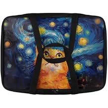 Insulated Casserole Carrier Kitten Casserole Carriers for Hot or Cold Food Travel Food Bag Soft and Portable Carrying Case with Handle and Lid, Starry Night Pattern