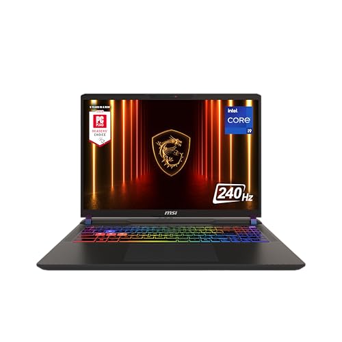 MSI 16 QHD RTX 5080 Ultra 9 Vector Gaming Laptop Intel 24-Core Ultra 9-275HX, RTX 5080 175W, 16 QHD 240Hz, 32GB DDR5, 1TB Gen5  2TB Gen4 SSD, Wi-Fi 7, HDMI, 2xUSB-CDP, RGB Keyboard, W11 Pro